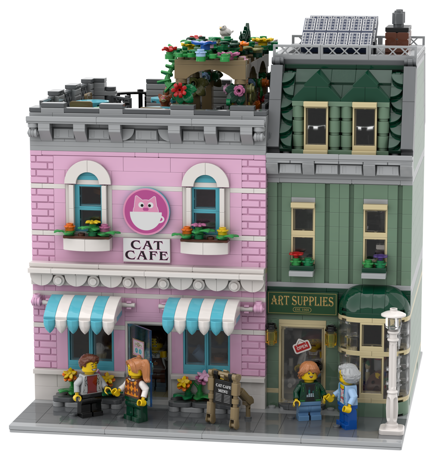 Cat Café set and box