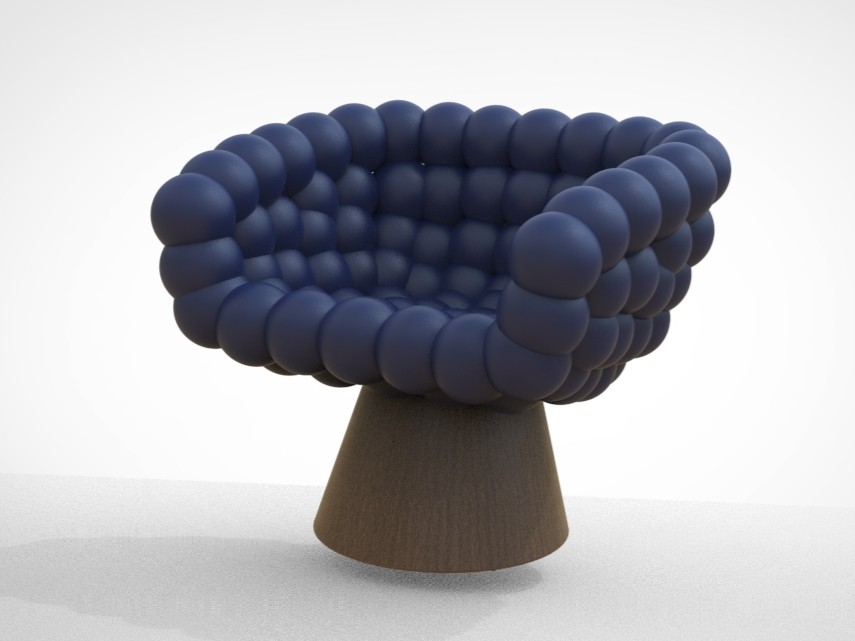 Blue armchair