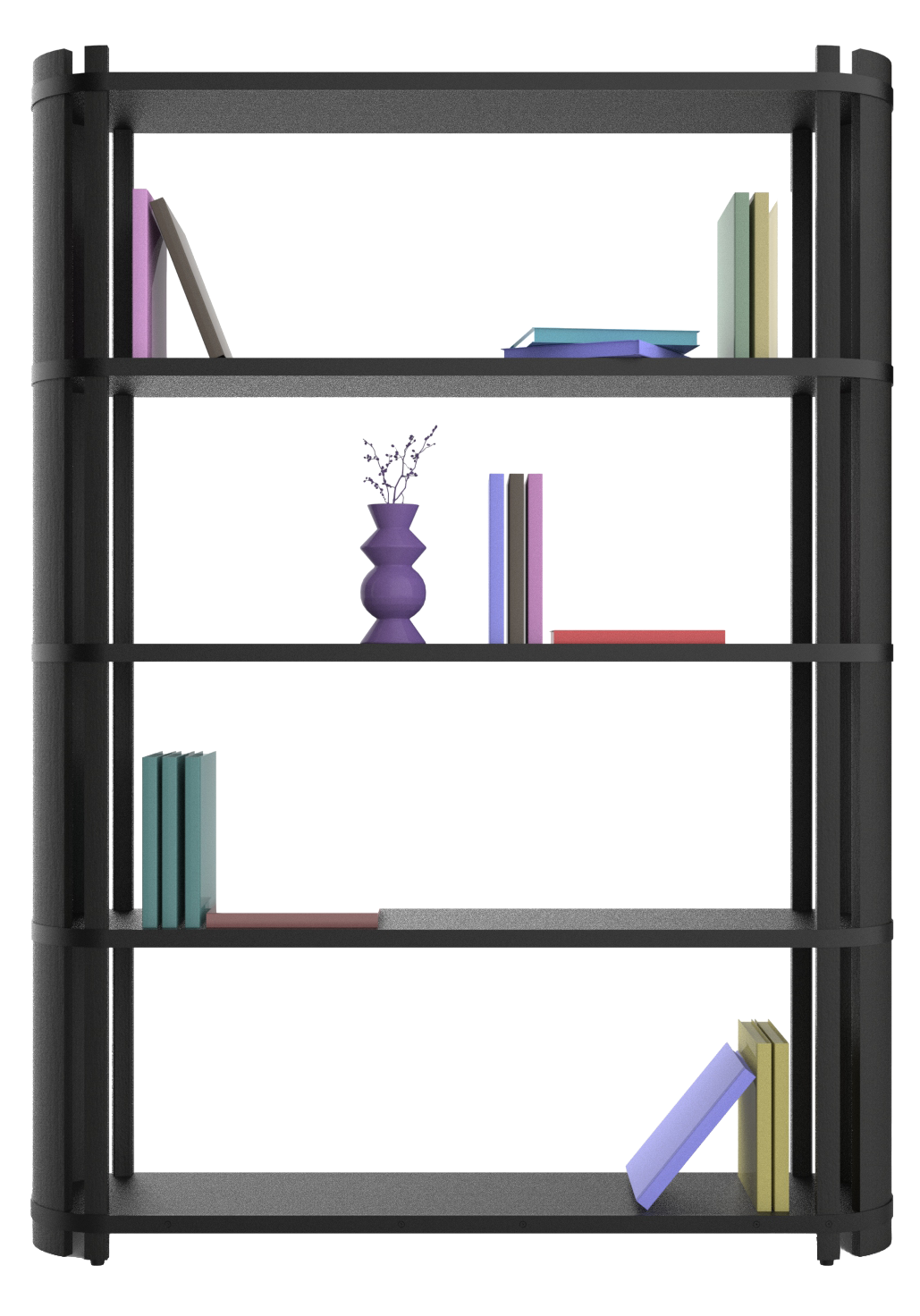 Tùn black bookcase